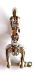 Swivel jaw snap shackle